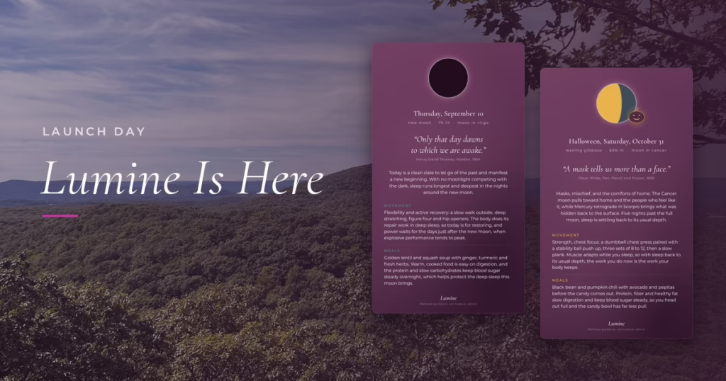 Lumine, a daily methodology app is here